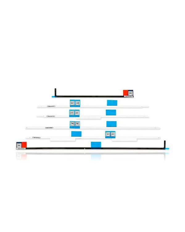 Cinta adhesiva precortada LCD para iMac 27" ideal para reparaciones de pantallas en Guatemala.