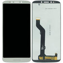 Pantalla original LCD y digitalizador dorado para Motorola Moto E5 Plus (XT1924) con marco, ideal para reemplazo.