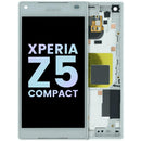 Pantalla LCD original blanca para Sony Xperia Z5 Compact E5823, repuesto para reparación de display roto.