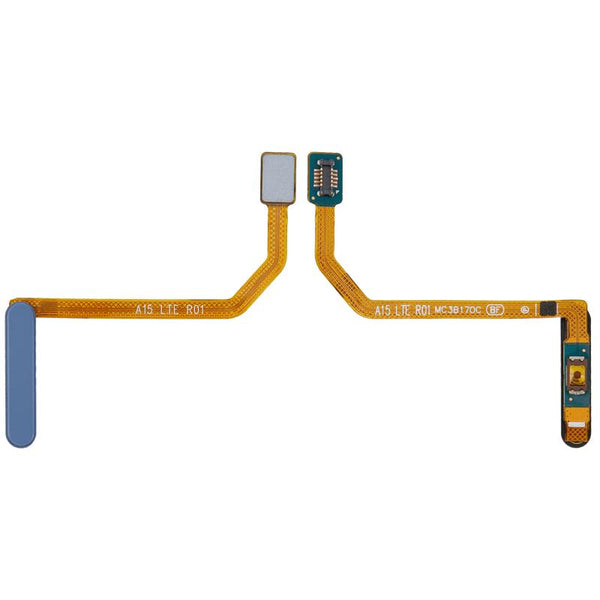 Lector de huellas con cable flex para Samsung Galaxy A15 (A155 / 2023) (Azul Optimista)