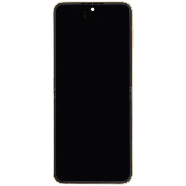 Reparación de pantalla inner OLED con marco Samsung Galaxy Z Flip 6 (F741) amarilla en Guatemala.