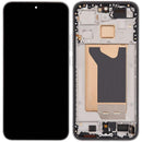Pantalla OLED gris para Xiaomi 15T con marco, pieza de repuesto refurbished para reparación de display.