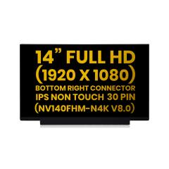 Panel LCD de 14" (1920x1080, 30 Pin IPS FHD) para Lenovo, HP, Dell, Acer y ASUS en Guatemala.
