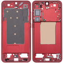 Chasis intermedio en color Coral Red para Samsung Galaxy S25 Plus 5G, disponible para reparaciones en Guatemala.