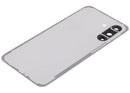 Tapa trasera blanca de repuesto para Samsung Galaxy A36 5G (SM-A366E) con lente de cámara.