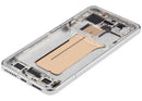 Pantalla OLED Xiaomi 15 Pro plateada refurbished con marco para reparación de display roto.