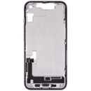 Encuentra la carcasa intermedia con puerto de carga, cable flex y pequeñas piezas para iPhone 14 en Guatemala.