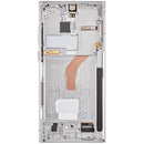 Pantalla OLED blanca Phantom Aftermarket Plus para Samsung Galaxy S22 Ultra 5G, 120Hz, marco incluido, repuesto.