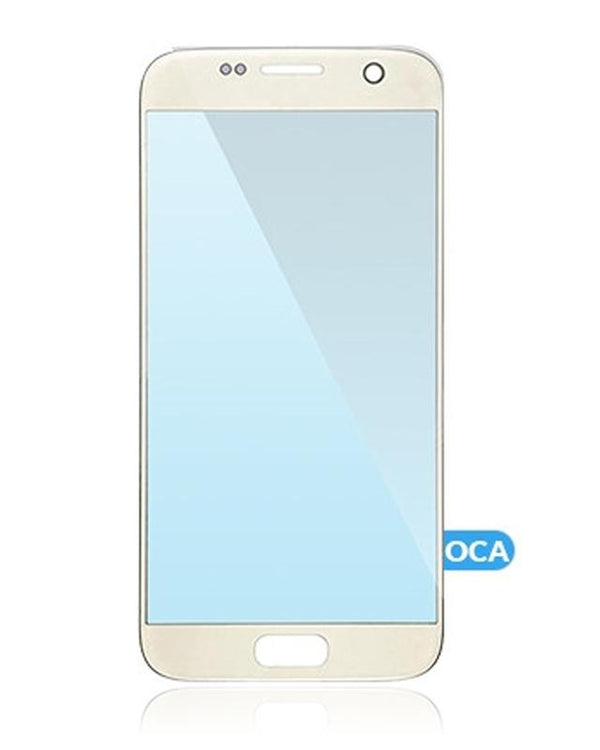 Cristal frontal con OCA preinstalado para Samsung Galaxy S7 (Dorado)