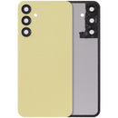 Tapa trasera amarilla para Samsung Galaxy A25 5G (A256) sin logo, con lente de cámara, repuesto Aftermarket Plus.
