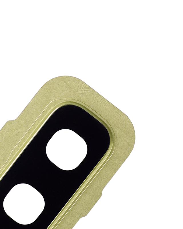 Lente de camara trasera con aro de cubierta para Samsung Galaxy S10E (Amarillo Canary)