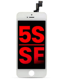 Pantalla LCD blanca para iPhone 5S / SE 2016 en Guatemala, ideal para reparaciones en talleres mayoristas.