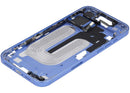 Chasis medio iPhone 16 Plus Ultramarine con botones de power y volumen, pieza de repuesto A3207 A3208.