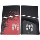 Carcasa frontal y trasera Spider-Man para PlayStation 5 Pro Disc Edition, con vibrantes detalles del héroe.