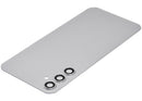 Tapa trasera plateada para Samsung Galaxy A34 5G (SM-A346B) con lente de cámara, repuesto aftermarket.
