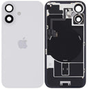Tapa trasera blanca original para iPhone 16 con MagSafe, NFC y flex de flash. Repuesto A3080/A4080.
