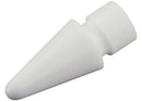 Puntas de repuesto blancas para Apple Pencil 2da generación, mostrando tres puntas individuales sobre fondo blanco.