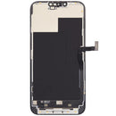 Pantalla OLED usada para iPhone 13 Pro Max (A2484) con cable flex de sensor de luz, lista para reparación.