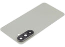 Tapa trasera de vidrio verde oliva para Samsung Galaxy A56 5G (A566) con lente de cámara, repuesto sin logo.