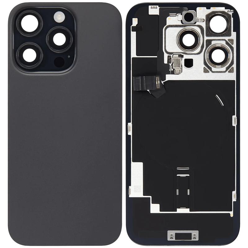 Compra una tapa trasera usada para iPhone 16 Pro con placa de acero y carga inalámbrica en Guatemala.