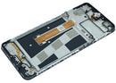 Pantalla LCD original Oppo A72 (2020) con marco negro, lista para reparación y reemplazo.