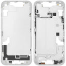Chasis medio iPhone 14 Starlight (A2649, A2881) usado con pequeñas piezas, estructura y marco.