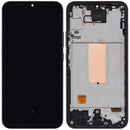 Pantalla hard OLED con marco para Samsung Galaxy A34 5G (A346) en grafito, ideal para reparación de display roto.