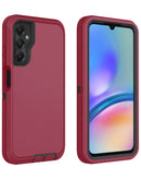 Funda heavy duty Galaxy A05S (MAROON & BLACK)
