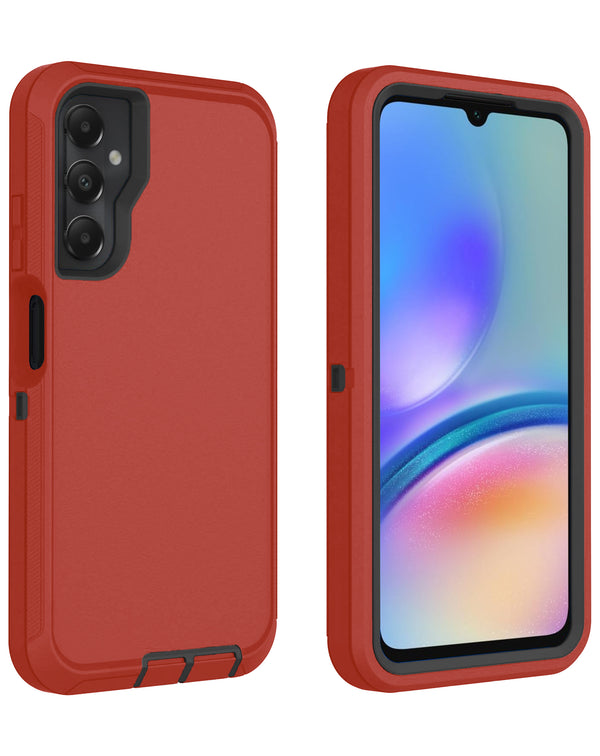 Funda heavy duty Samsung Galaxy A05S (Rojo y Negro)