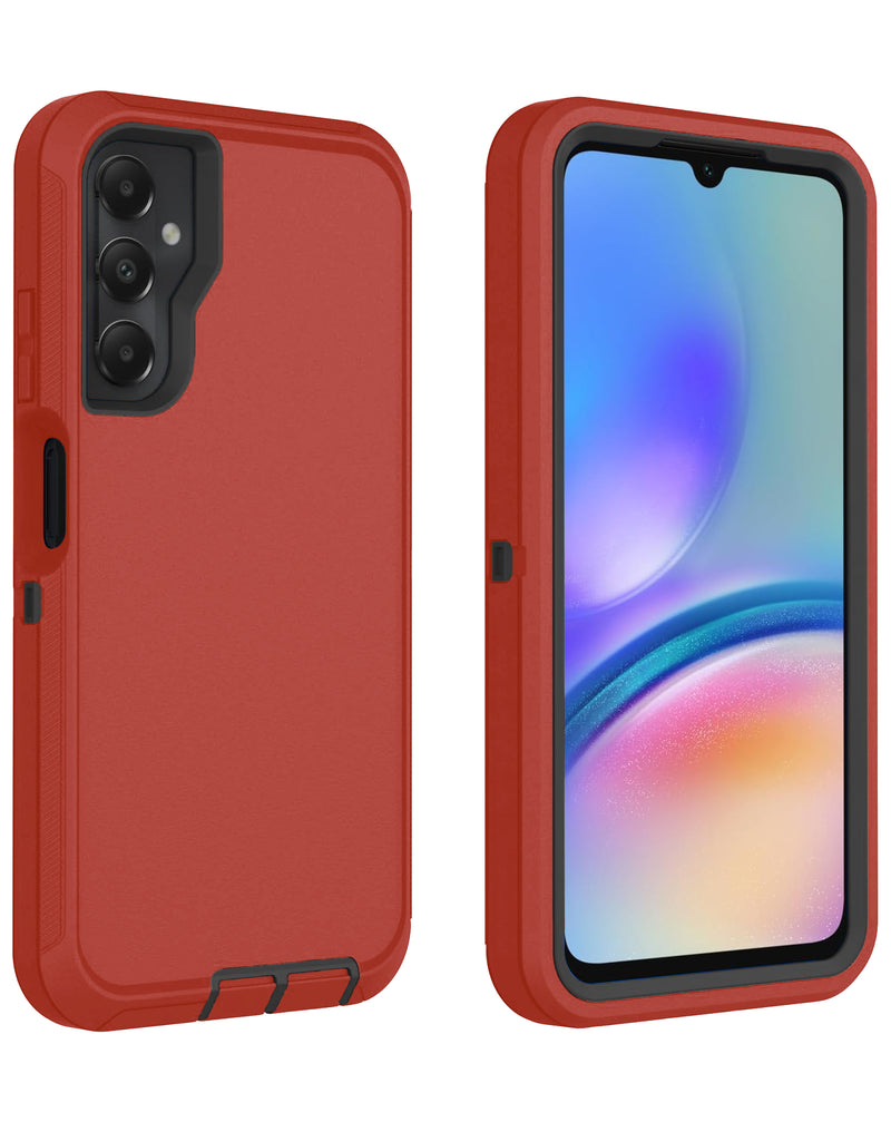 Funda heavy duty Samsung Galaxy A05S (Rojo y Negro)