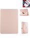 Encuentra la mejor funda inteligente folio flip para iPad en Guatemala con soporte giratorio de 363 grados en color rosa.