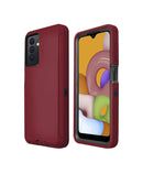 Funda heavy duty Samsung Galaxy A13 (MAROON & NEGRO)