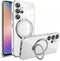 Funda Samsung Galaxy A13 transparente magnética con soporte anillo Magsafe en Guatemala, ideal para proteger tu dispositivo con estilo.