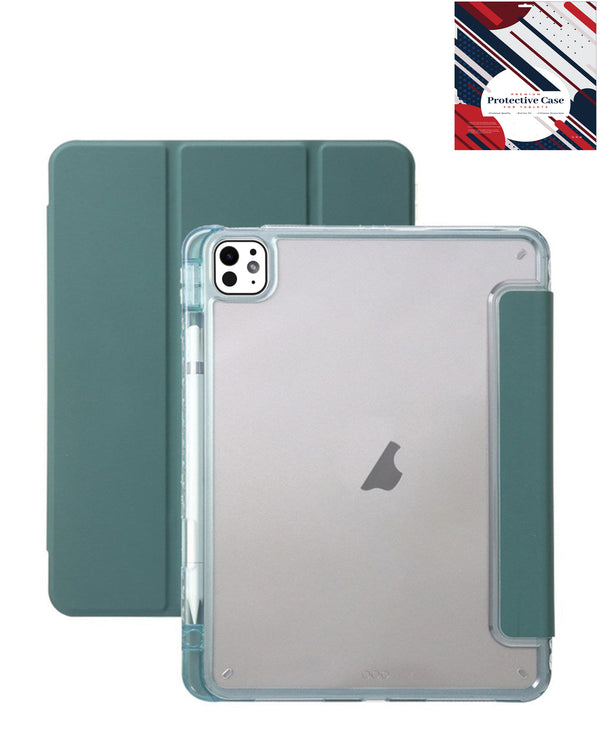 Encuentra la funda magnética inteligente de cuerpo completo en color verde oscuro para iPad en Guatemala.