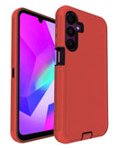 Encuentra la mejor funda heavy duty para Samsung Galaxy A17 en Guatemala con protección extra en color rojo y negro.