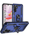 Carcasa dual layers hybrid con anillo metálico y protector de cámara para Galaxy A17 en color azul marino en Guatemala.