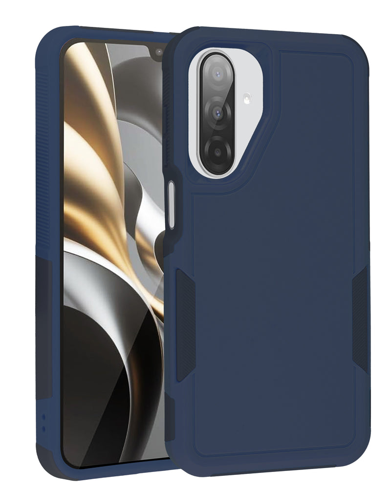 Funda Samsung Galaxy A17 doble capas antichoque fuerte azul oscuro