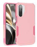 Protege tu Galaxy A17 con una funda rosa de doble capa resistente a golpes en Guatemala.