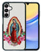 Tapa trasera de aluminio impresa con diseño de Lady of Guadalupe para Samsung Galaxy A25 5G en Guatemala.