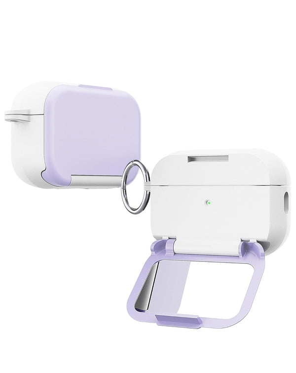 El estuche creativo de soporte para espejo de maquillaje para AirPods Pro 3 en color morado claro es el accesorio perfecto para tu dispositivo en Guatemala.