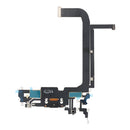 Flex de puerto de carga negro sin logo para iPhone 13 Pro Max 6.7" OEM. Repuesto esencial para reparación de carga Apple.