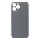 Tapa trasera OEM negra para iPhone 13 Pro Max 6.7" con adhesivo, agujero grande y sin logo Apple.