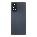 Tapa trasera negra HQ sin logo con adhesivo, lente y bisel de cámara para Xiaomi Redmi Note 11 Pro 5G.