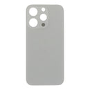 Tapa trasera de titanio natural para iPhone 15 Pro, con adhesivo, agujero pequeño y sin logo OEM.