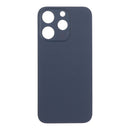 Tapa trasera de repuesto para iPhone 15 Pro (A2848), titanio azul, sin logo OEM, con orificio pequeño y adhesivo.