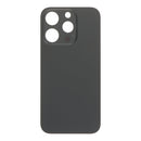 Tapa trasera de titanio negro para iPhone 15 Pro, con adhesivo, orificio pequeño y sin logo.