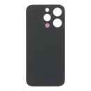Tapa trasera de titanio negro para iPhone 15 Pro, con adhesivo, orificio pequeño y sin logo.