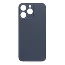 Tapa trasera adhesiva titanio azul para iPhone 15 Pro Max, orificio pequeño, sin logo OEM.