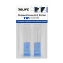 Juego de brocas y puntas de aleación RELIFE TX1 para tornillos de rosca deslizante, herramienta de reparación de celulares.