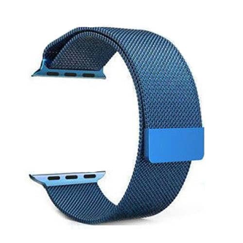 Encuentra la mejor banda milanese de acero inoxidable para tu iWatch en Guatemala con variedad de tamaños y en color azul.